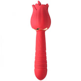 Bloomgasm Racy Rose Wireless Vibrator with Thrust and Lick Rose Stimulators